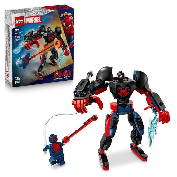 LEGO ǀ Marvel 76337 Le Robot de Miles Morales contre Spider-Man 2099 - Jouet dès 6 ans