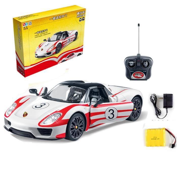 RC Voiture Télécommandée -1:14 4WD Porsche Racing Radiocommandée,Avoir une  lumière de voiture, ouvrir la porte avec un bouton - Cdiscount Jeux - Jouets