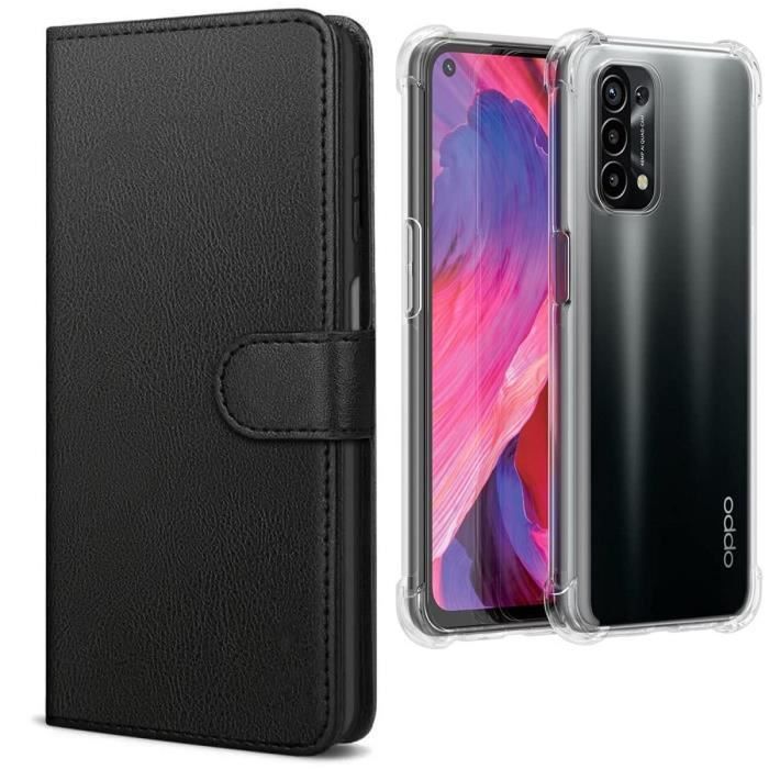 Étui 360° Magnétique Pour Oppo A54 5G (2021) - Cuir Synthétique Noir Avec Clip Ceinture - Neuf Sous Emballage