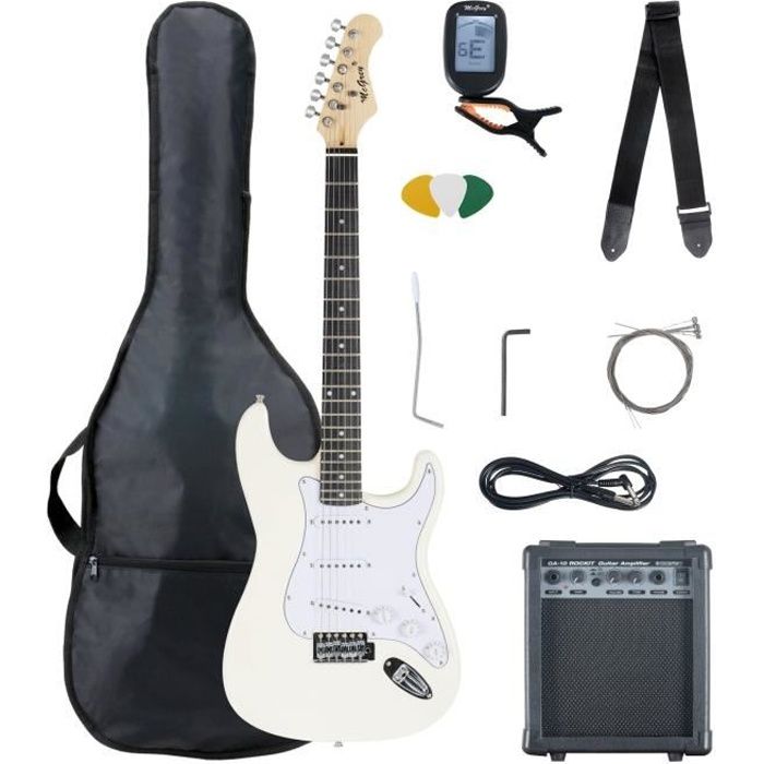 Pack Guitare Électrique Blanc McGrey Rockit : Le Kit Complet pour Débutants et Passionnés