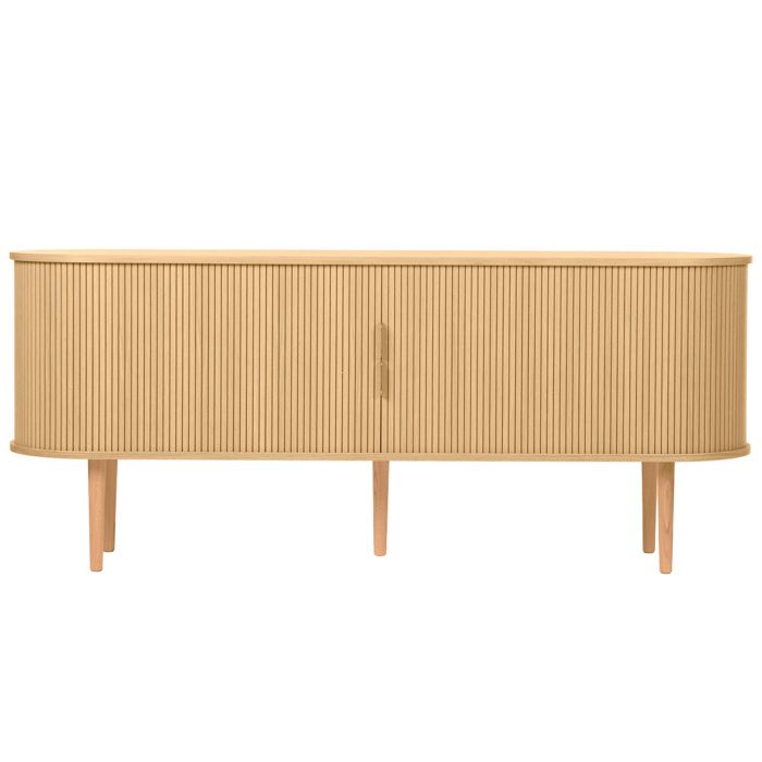 Miliboo - Buffet vintage bois clair chêne avec rangements 2 portes coulissantes L180 cm EPIC
