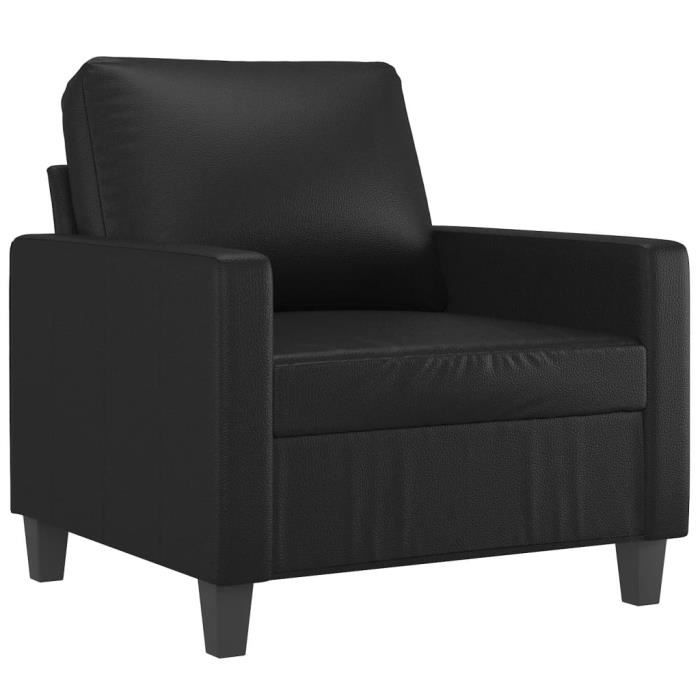 Fauteuil - MOTHINESSTO - YY17773 - Similicuir Noir - 60 cm - Design Contemporain