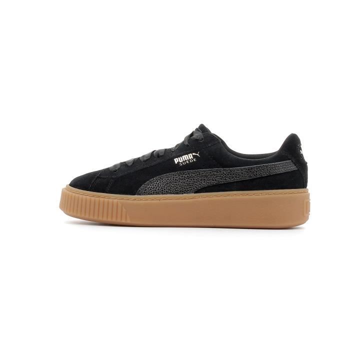 puma suede noir beige