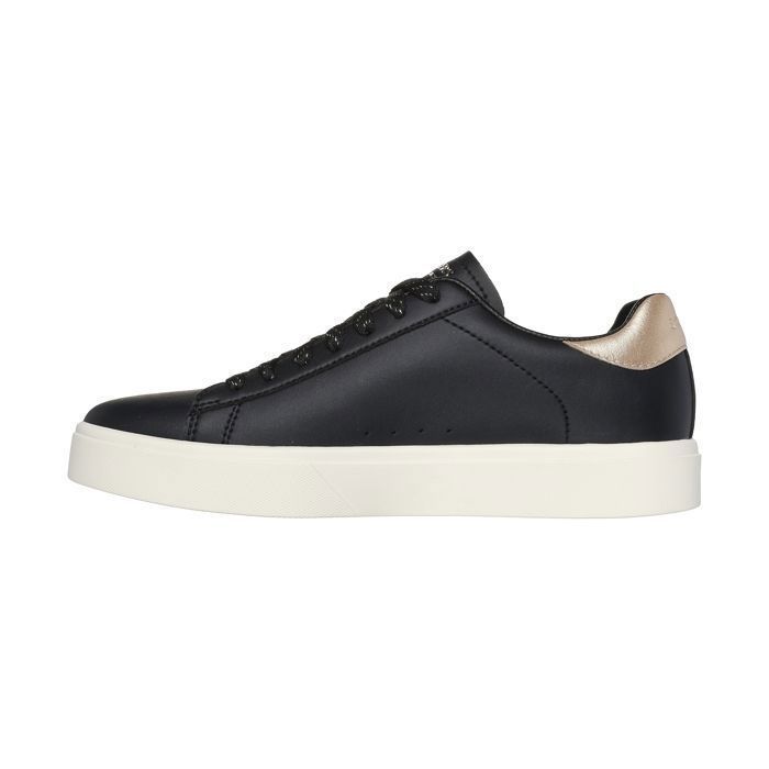 Skechers Baskets Femme - SKECHERS - 185129-BKMT - Noir - Lacets - Plat - Synthétique