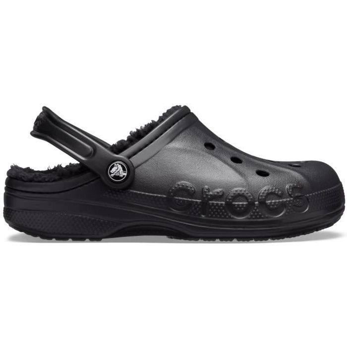Fuzzy clearance crocs black