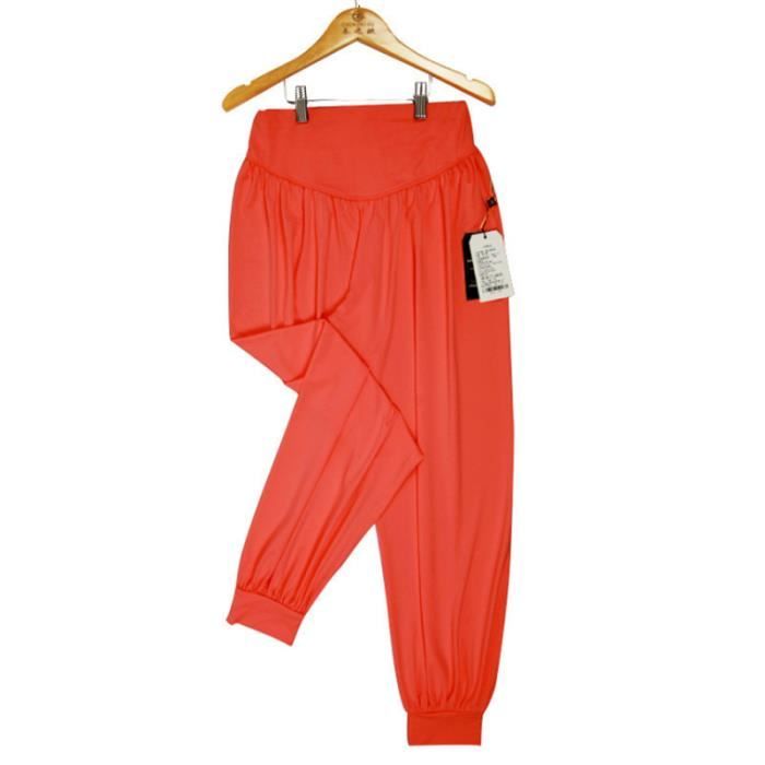 pantalon de yoga sarouel extensible pour femme - orange hy™