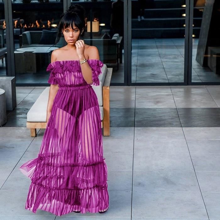 Robe en tulle transparente store