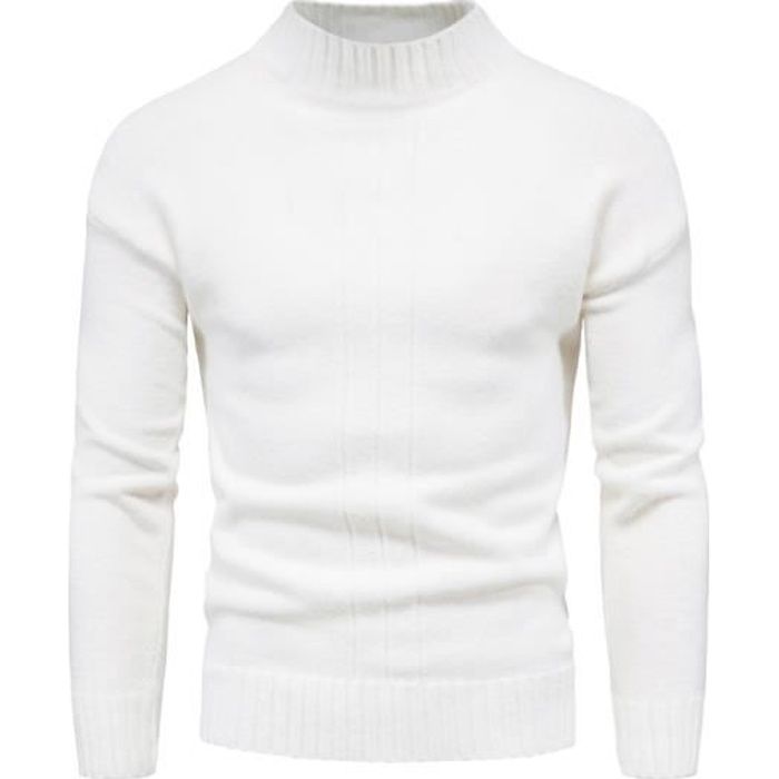 T-shirt à Manches Longues Pour Hommes, Col Haut, Automne Et Hiver