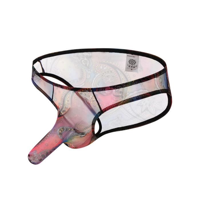 Caleçon Homme En Dentelle Florale Transparente - Taille M, Neuf Avec étiquettes, Sous-vêtement Sexy