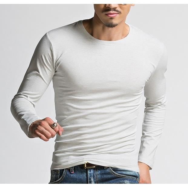 Tee shirt uni manche longue homme deals