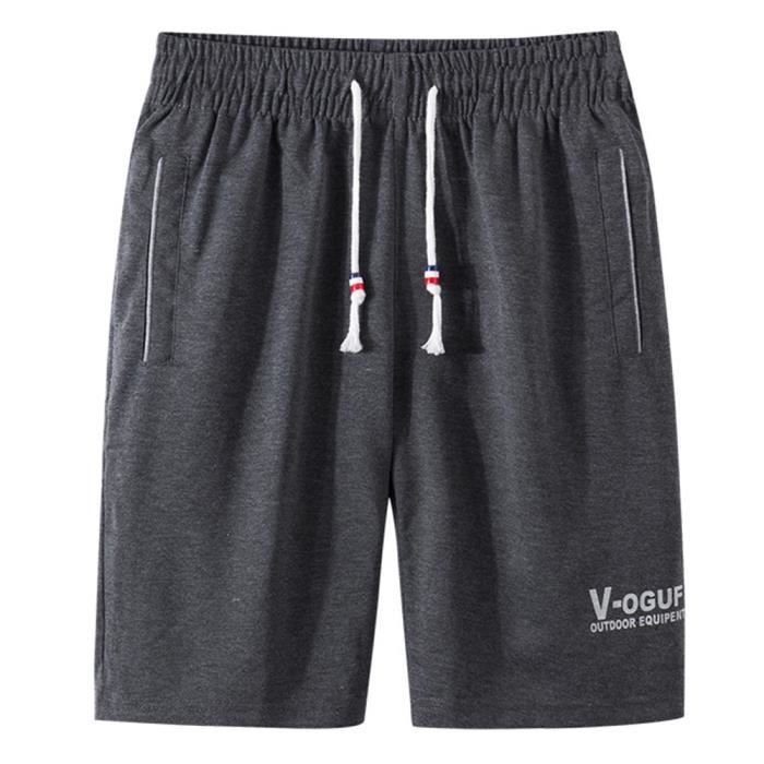 Short Homme sport Shorts Hommes à imprimé Beach Grande VêTements Masculin Gris foncé