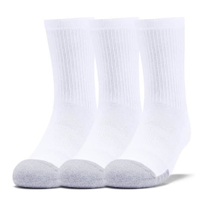 X3 Paires de chaussettes Blanches Femme Under Armour Heatgear