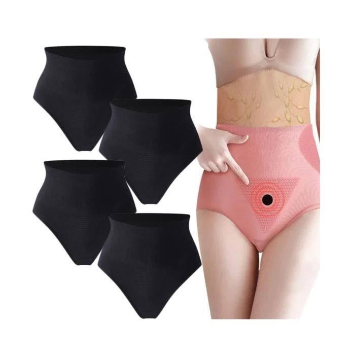 Culotte Gainante Ventre en Graphene sans Trace Short Gainant en Graphene pour Controle du Ventre Slip Gainant 4 pieces noir XL Noir Cdiscount Pret a Porter