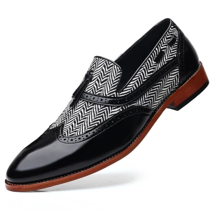 Chaussures Habillées En Cuir PU Pour Homme - Bout Pointu - Semelle Caoutchouc Antidérapante - Idéales Mariage, Bureau, Occasions Formelles - 8