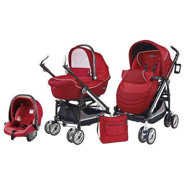 Poussette bébé trio Pliko switch Pegperego rouge Rouge - Achat / Vente  poussette 3606503462337 - Cdiscount