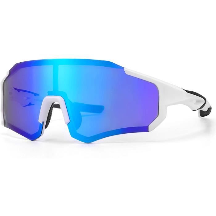 ROCKBROS Lunette Vélo Homme de Sport, Cyclsime de Lunette Polarisées Anti  UV400 pour Sport Vélo VTT et Monture de Myopie Blanc Blanc - Achat / Vente  lunettes de soleil Mixte Adulte Neuf