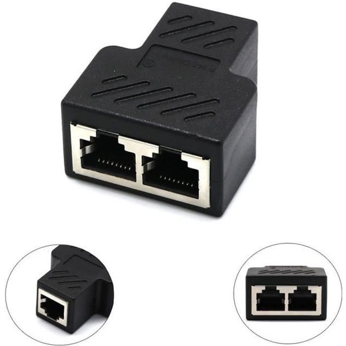 GELRHONR Répartiteur ethernet 1 à 2, Adaptateur répartiteur réseau