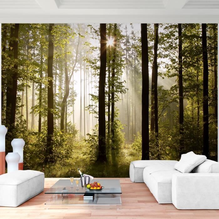 tapisserie tableau toile photo arbres forestiers 352 x 250 cm laine papier peint salon murale decor mural moderne 9010011a cdiscount bricolage