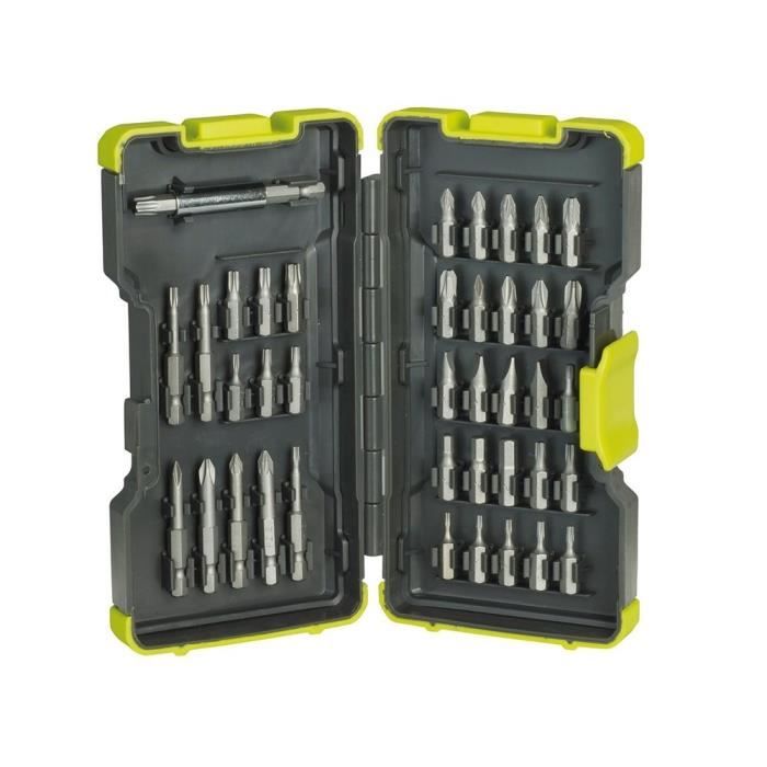 Coffret Embouts De Vissage Ryobi RAK40SD – 40 Pièces, Antichocs