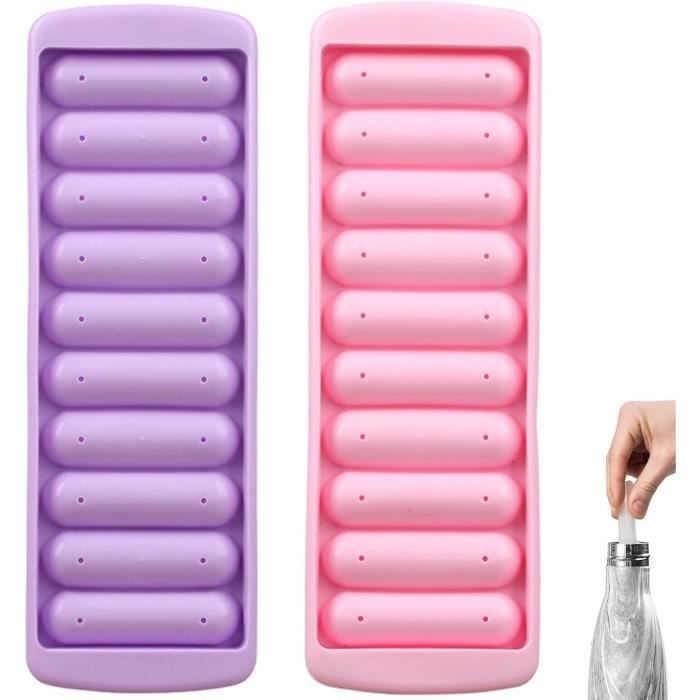 Lot De 2 Bacs À Glaçons Réutilisables, 10 Cavités Pour Bouteilles D