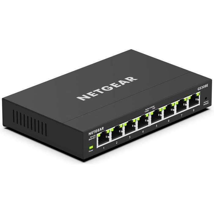 Switch Red Rj45 (Gs308Ev4) Switch Ethernet 8 Ports Rj45 Métal Gigabit(10-100-1000 ...