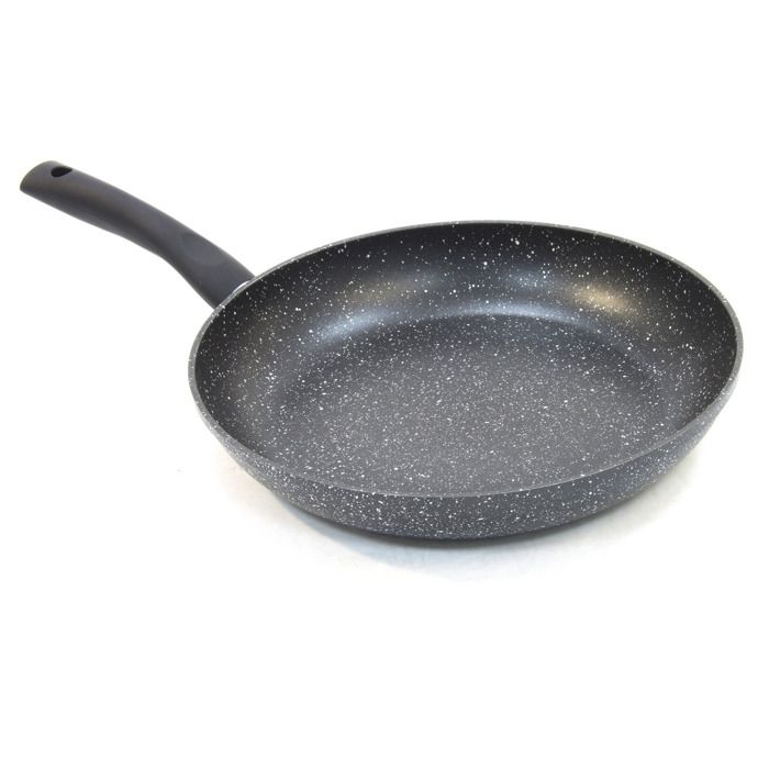 Poêle en aluminium - Diam. 28 cm - Revêtement effet Pierre