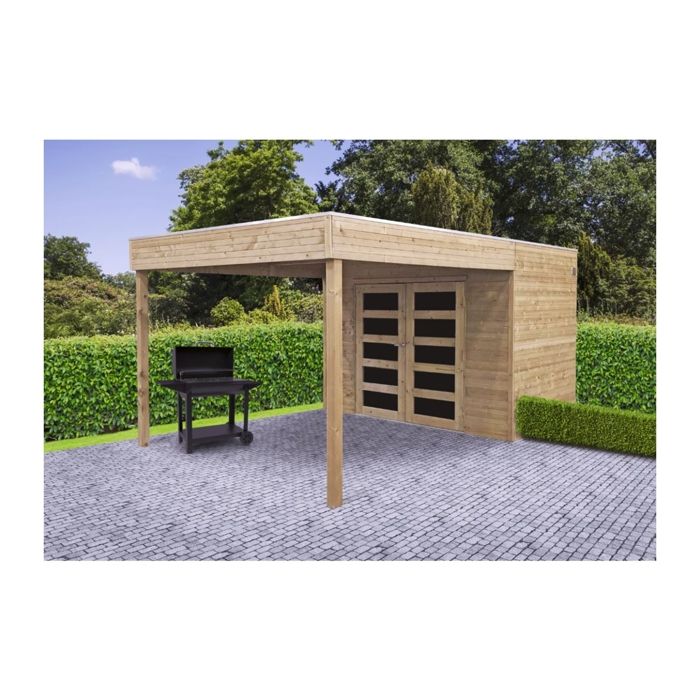 Abri De Jardin 19 Mm Potenza Avec Terrasse Sur Le Devant Achat