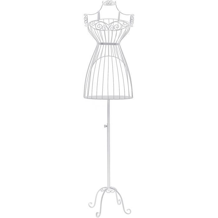 SONGMICS Mannequin Femme, Buste, en Forme de Robe Vintage, en Fils