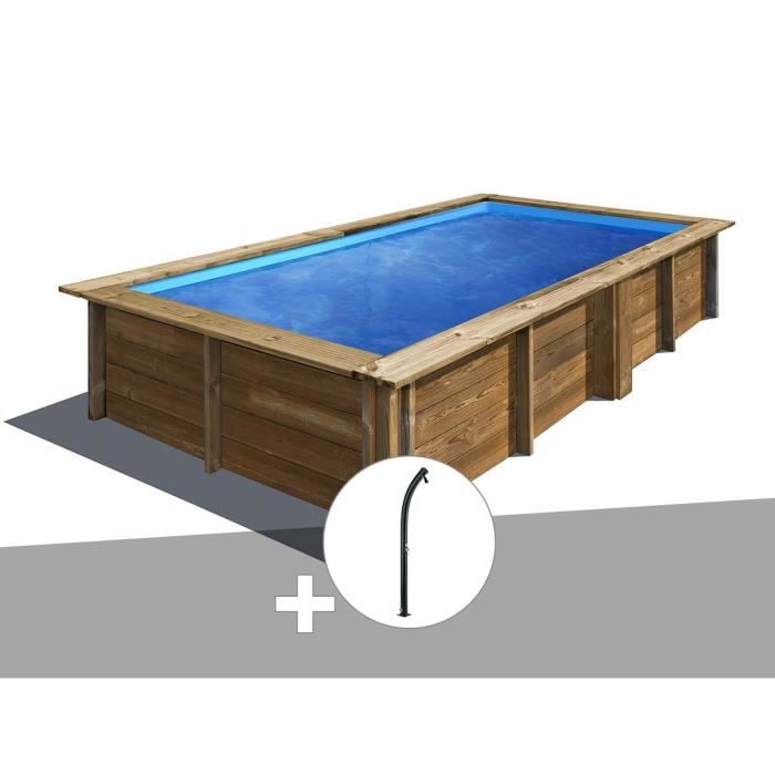 Kit piscine bois Sunbay Lemon 3,20 x 1,97 x 0,68 m + Douche Cdiscount