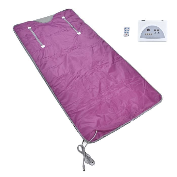 Couverture de sauna 650W Infrarouge Acide Sueur Enlevant La Vapeur Type De Fermeture À Glissière