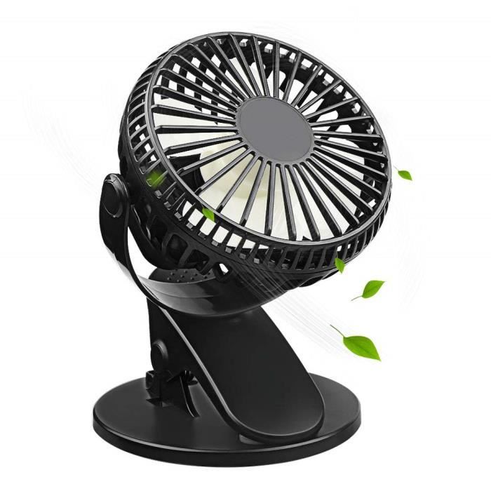 Chauffage Clim Ventilation Portable Mini Clip Ventilateur Batterie Rechargeable Usb Ventilateur De Bureau Pour Bebe Poussette Voiture Qualite Air Interieur Ventilateurs