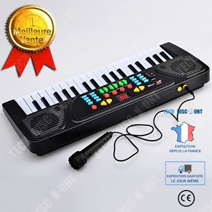 TD® Piano électrique pour enfants instrument son rythme micro alimentation 4 piles AA 37 touche Conception ABS Accessoire musical