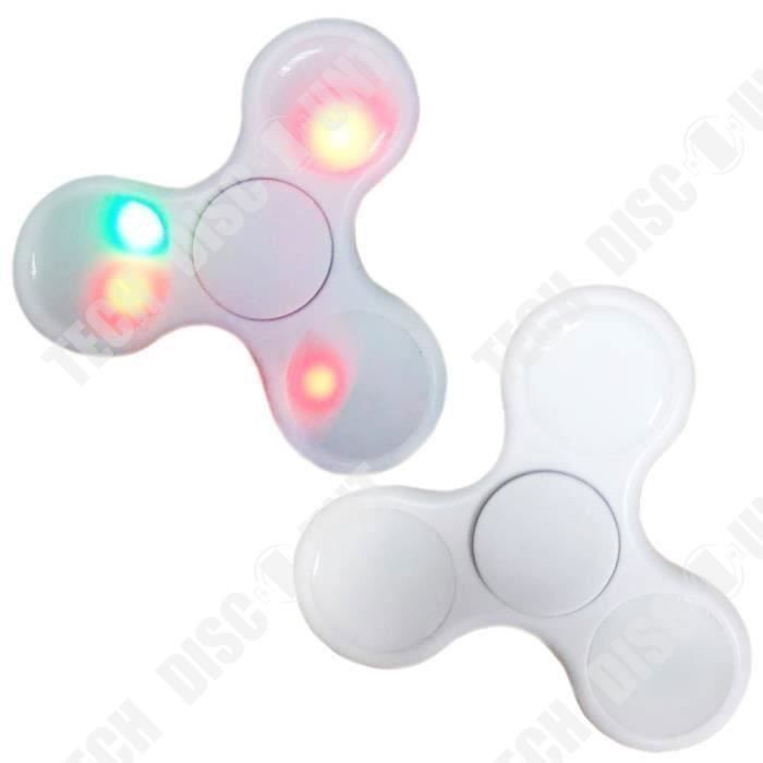 TD® Fidget Hand Spinner LED Lumineux-Jouet Triangle Adultes Enfants ...