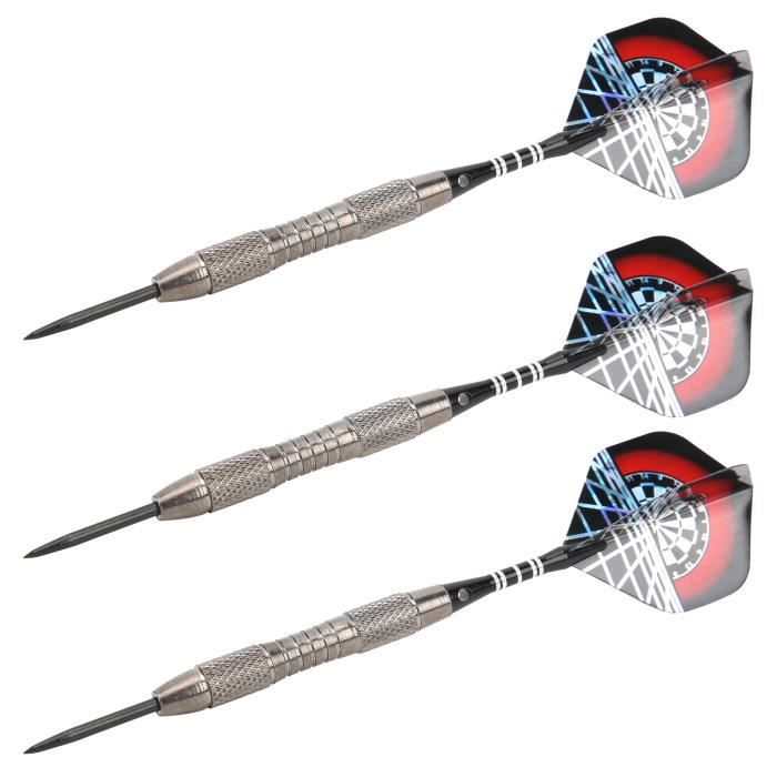 Fléchettes McDart à Pointe Acier - Lot De 12 Complètes Avec Ailettes Et Tiges