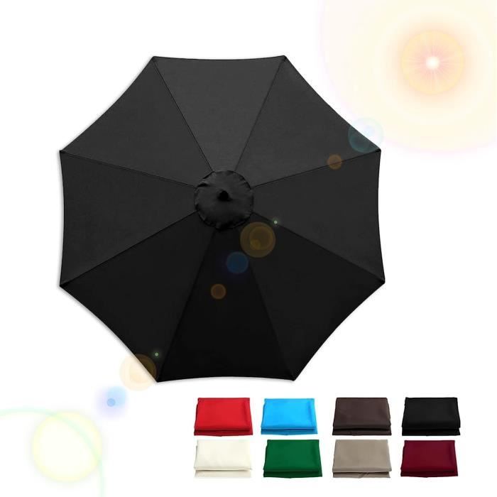 Housse De Parasol De Rechange XQZMD - 2.7m 6 Baleines Ou 3m 8 Baleines | Protection UV30+ | Polyester | Ventilation Incluse