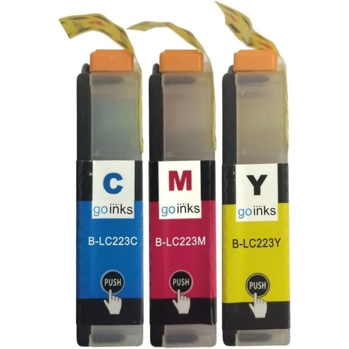 Lot De 12 Cartouches D'encre Compatibles Brother LC980 & LC1100 - Cyan, Magenta, Jaune