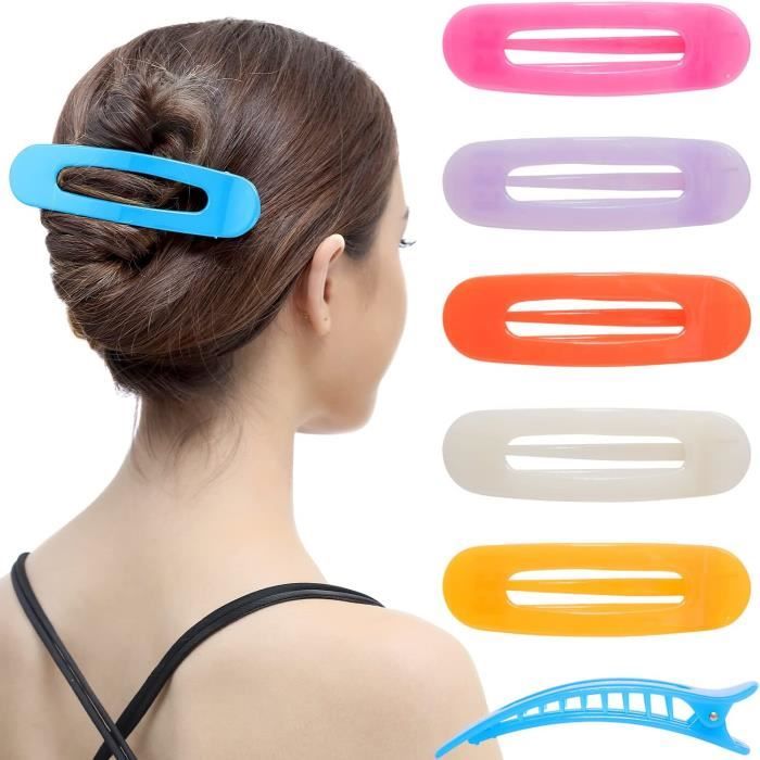 Lot de 6 pinces à barrette pour femme, pinces à barrette françaises