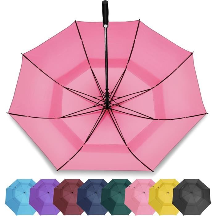 Gotta Parapluie Long Femme Résistant Au Vent - Ombrello Classico Con Motivi Rose, Apertura Automatica, 90 Cm, Rosa - 2
