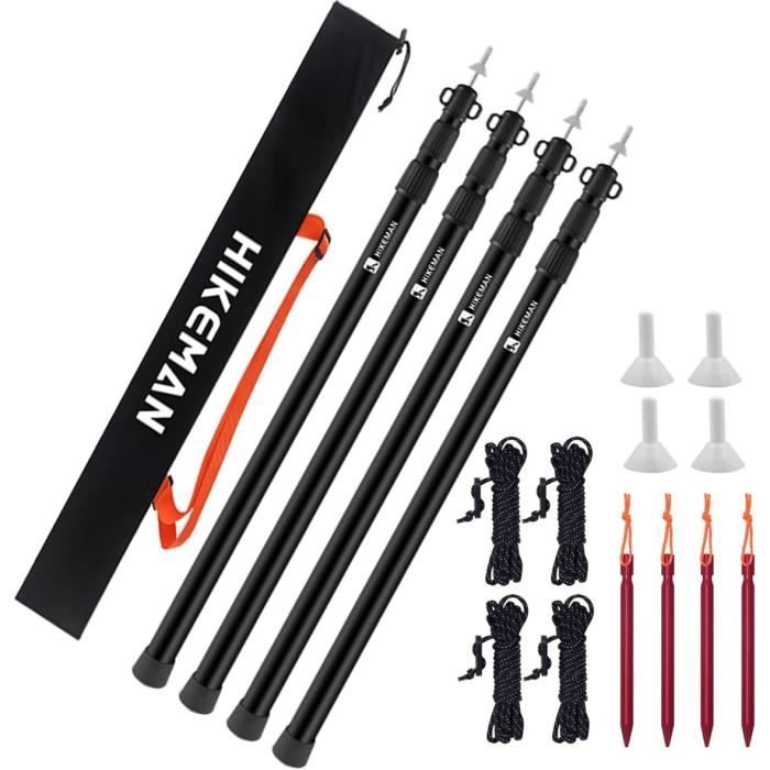 4 Pcs De Réparation Poteau Tente Trekking Accessoires Camping Tube Fixe