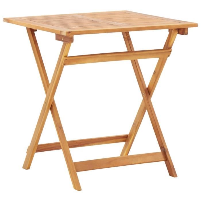 vidaXL Table pliable de jardin Bois d'acacia - vue 6