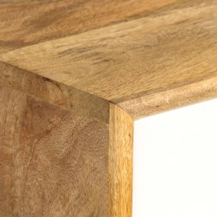Buffet bas - VINGVO - 110x30x82 cm - Bois de manguier massif - 7 tiroirs - Finition laquée