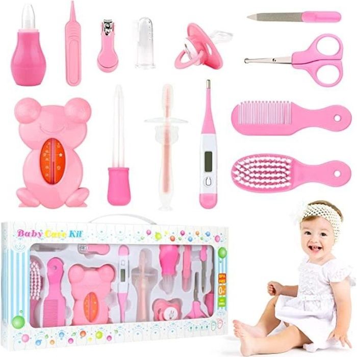 XJYDNCG 13 pièces Professionnel Trousse de Toilette Bebe Kit Soin Naissance Bebe Cdiscount