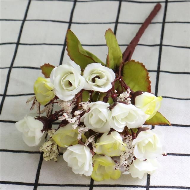 60 Mini Fleurs Artificielles Pour Travaux Manuels - Roses Et Marguerites En Soie Multicolores - Pour Décoration Mariage, Guirlande, Couronne - Diamètre 4-5 Cm