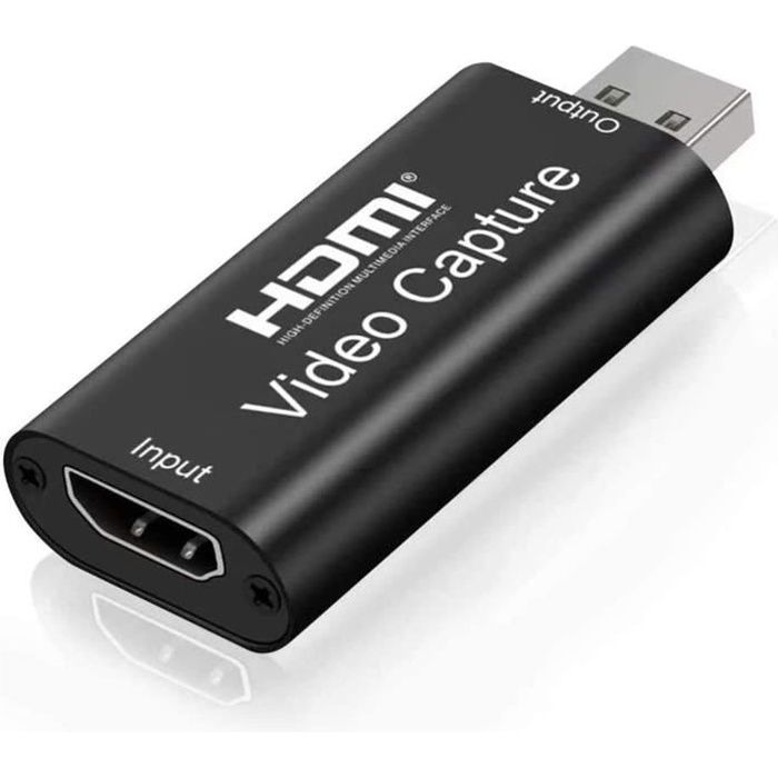 Augneveres Capture HDMI HDMI vers USB 304K Full HD 1080P Capture vidéo en Direct Boîte denregistrement de Jeu Capture HDMI USB 30 Adaptateur vidéo et Audio Grabber pour Windows Mac OS Noir Typical 