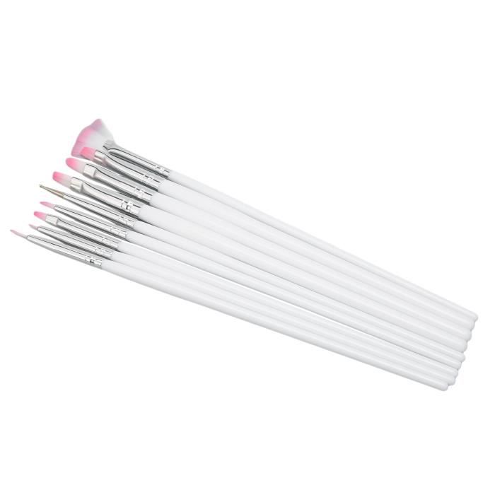 Lot De 9 Pinceaux Angulaires à Long Manche Pour Artiste