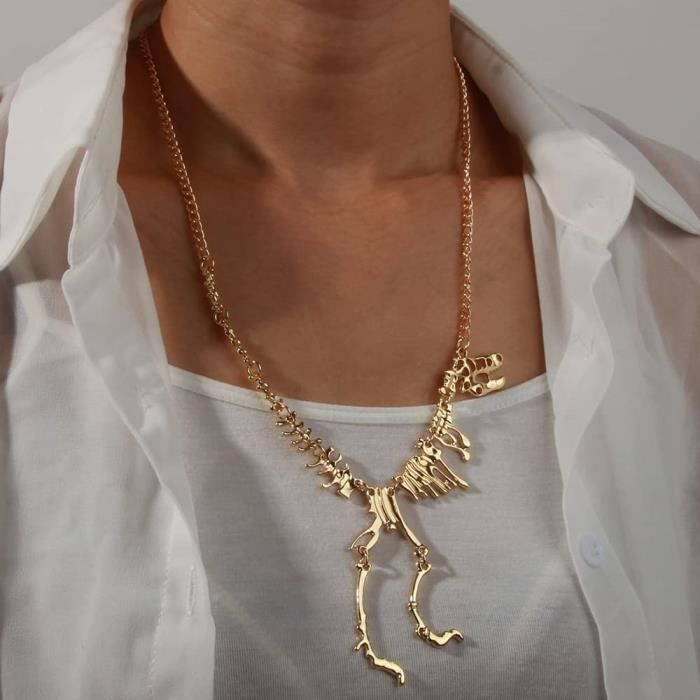 Chaîne Longue Pendentif Dinosaure Tyrannosaurus Collier beau cadeau élégant Bijoux Chaîne Longue Pendentif Dinosaure Tyrannosaurus Collier beau cadeau élégant Bijoux