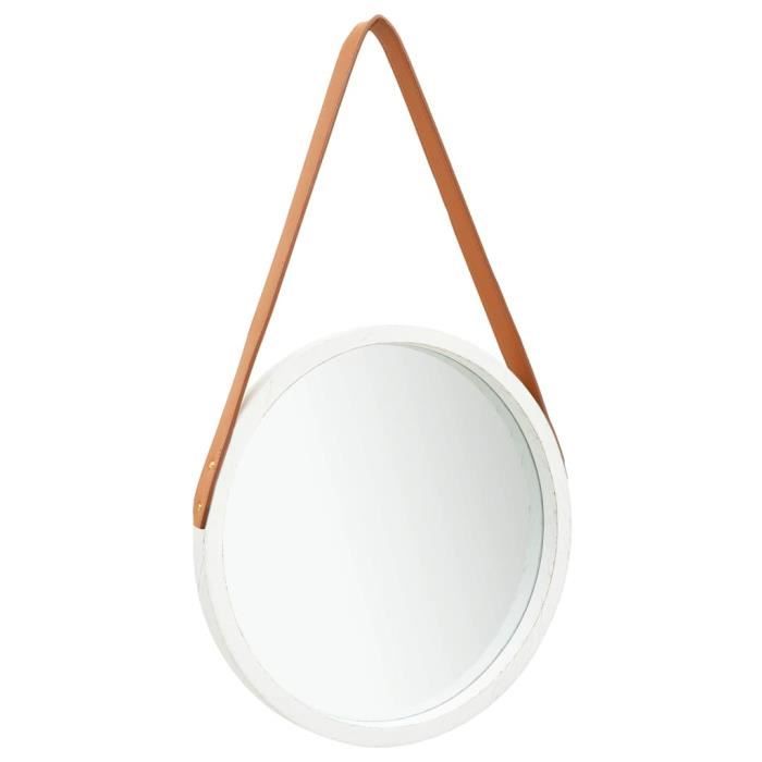 Tulup Miroir rond - blanc neutre - avec éclairage LED pour salle de bains  autour du miroir Ø 80 cm éclairé - Cdiscount Maison