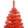 #41018 Sapin de noël artificiel - Arbre De Noël Décoration de Noël avec support Rouge 213 cm PVC Meuble©-1