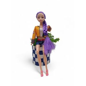 Vaguelly Supports de Poupée Présentoirs Réglables en Plastique et Acier Inoxydable pour Figurine de Poupée , pour Exposition en Vitrine ou