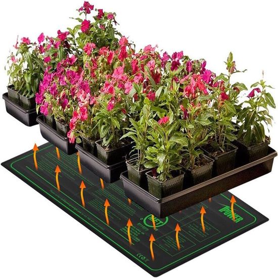 Verdenu Tapis Chauffant Semis 25x52 Cm - Thermostat Numérique 20-45°C, IP67 Étanche, Idéal Germination Plantes, Serre, Bac à Semis